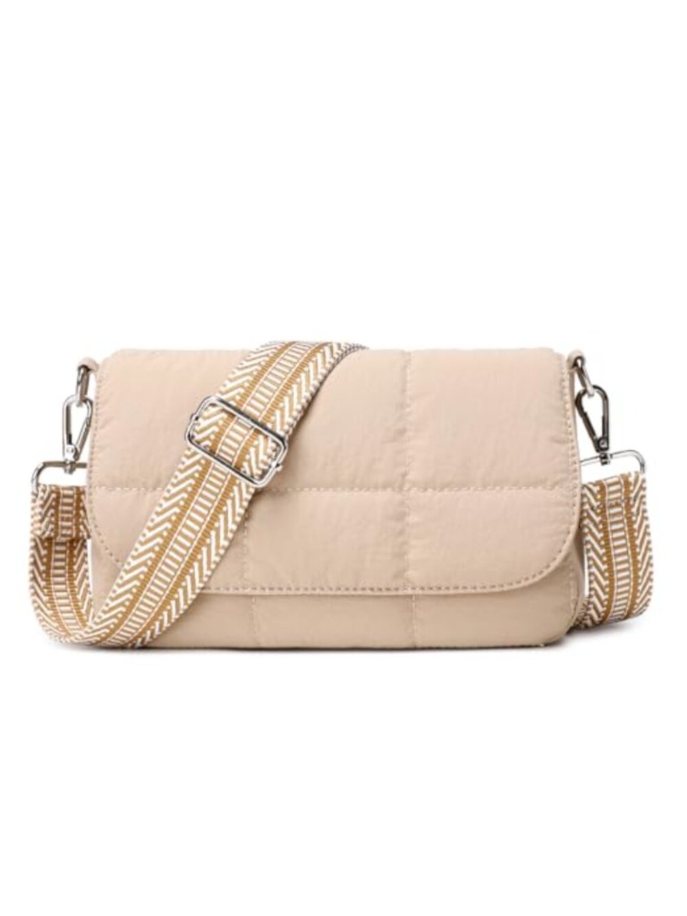 Puffer Crossbody Bag Small Quilted Shoulder Handbag Adjustable Strap